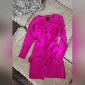 Alex Marie Wrap Dress - Fuschia
